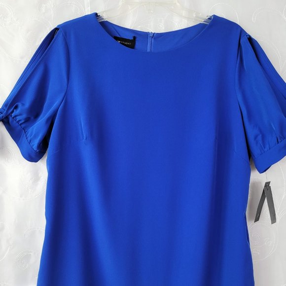 AB Studio Sz 16 Split Short Sleeve Lined Dress - Picture 2 of 10